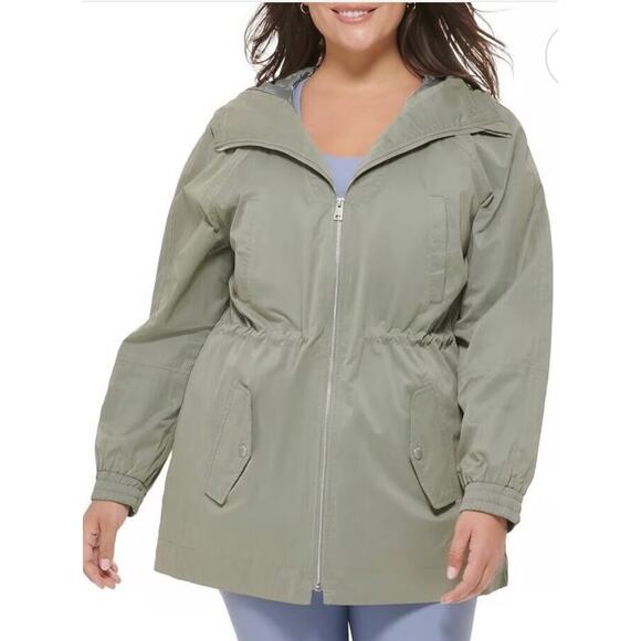 NEW LEVIS Plus SIze Cinch Waist Hooded Parka Size 2X Retail $150 - Picture 1 of 4